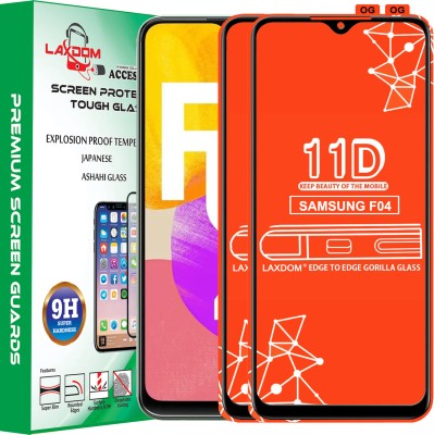 Laxdom Edge To Edge Tempered Glass for SAMSUNG GALAXY F04(Pack of 2)