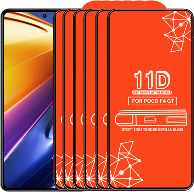 Qyist Edge To Edge Tempered Glass for Poco F4 Gt(Pack of 6)