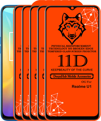 CRodible Edge To Edge Tempered Glass for Realme U1(Pack of 5)