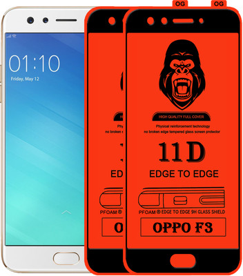 Laxdom Edge To Edge Tempered Glass for Oppo F3(Pack of 2)