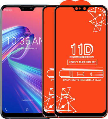 Qyist Edge To Edge Tempered Glass for Asus Zenfone Max Pro M2(Pack of 2)