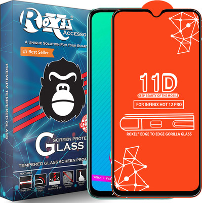 Roxel Edge To Edge Tempered Glass for Infinix Hot 12 Pro(Pack of 1)