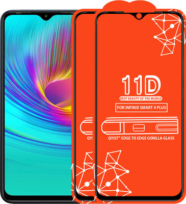 Qyist Edge To Edge Tempered Glass for Infinix Smart 4 Plus(Pack of 2)