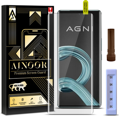 AJNOOR Edge To Edge Tempered Glass for LAVA AGNI 2 5G UV Liquid Glue 3D Curved Tempered Glass screen protector(Pack of 1)