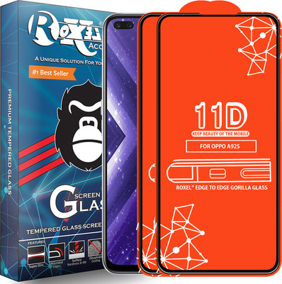 Roxel Edge To Edge Tempered Glass for Oppo A92S(Pack of 2)