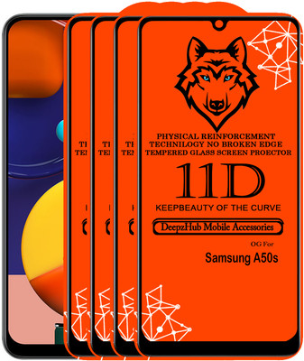 DeepzHub Edge To Edge Tempered Glass for Samsung A50s(Pack of 4)
