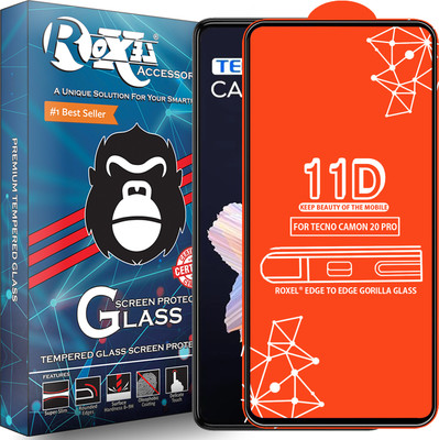 Roxel Edge To Edge Tempered Glass for Tecno Camon 20 Pro(Pack of 1)