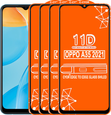 CYOR Edge To Edge Tempered Glass for OPPO A35 2021(Pack of 4)