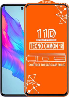 CYOR Edge To Edge Tempered Glass for TECNO CAMON 18(Pack of 1)