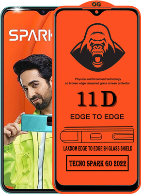 Laxdom Edge To Edge Tempered Glass for TECNO SPARK GO 2022(Pack of 1)