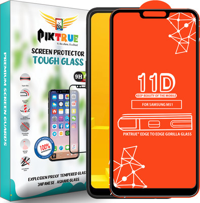 PikTrue Edge To Edge Tempered Glass for Realme C1(Pack of 1)