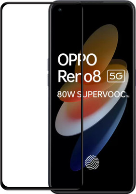 Ten To 11 Edge To Edge Tempered Glass for Oppo Reno 8 5G(Pack of 1)