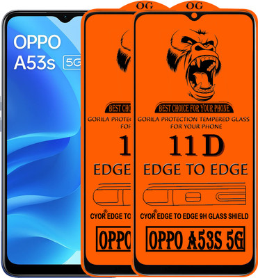 CYOR Edge To Edge Tempered Glass for OPPO A53S 5G(Pack of 2)