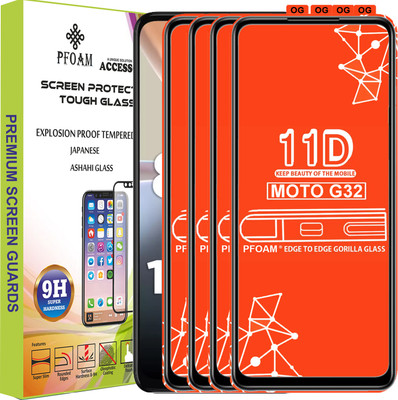 PFOAM Edge To Edge Tempered Glass for MOTO G32(Pack of 4)
