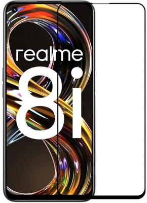 EITANSHA CREATION Edge To Edge Tempered Glass for realme 8i, Realme 8i(Pack of 1)