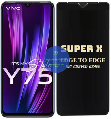 TELESHIELD Edge To Edge Tempered Glass for Vivo Y75 4G, Super X Edge Glass, Super X Tempered Glass, Super X Screen Protector(Pack of 1)