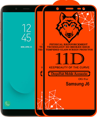 CRodible Edge To Edge Tempered Glass for Samsung Galaxy J6(Pack of 2)