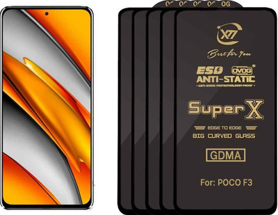 GDMA Edge To Edge Tempered Glass for POCO F3(Pack of 5)