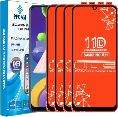 PFOAM Edge To Edge Tempered Glass for SAMSUNG GALAXY M21(Pack of 4)