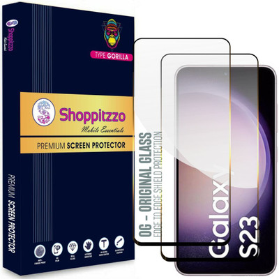 Shoppitzzo Edge To Edge Tempered Glass for Samsung Galaxy S23|Galaxy S22 (6.1 Inches)**NeoShield**Millitary Grade-Anti Explosion-Tempered Glass/Full Screen Coverage-Edge to Edge/9H Hardness/With Easy Installation Kit(Pack of 2)