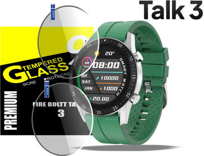 KANCHA Edge To Edge Tempered Glass for FIRE BOLTT TALK 3 SMART WATCH 1.28 INCH CALLING BLUETOOTH(Pack of 2)