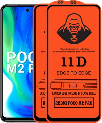 Laxdom Edge To Edge Tempered Glass for POCO M2 PRO(Pack of 2)