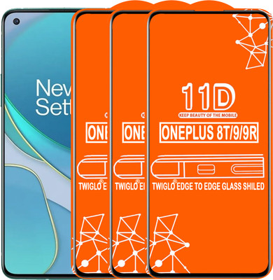 TWIGLO Edge To Edge Tempered Glass for ONEPLUS 8T(Pack of 3)