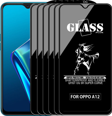 Qyist Edge To Edge Tempered Glass for OPPO A12(Pack of 6)