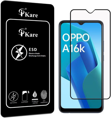 iKare Edge To Edge Tempered Glass for OPPO A16K(Pack of 1)