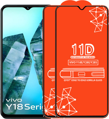 Qyist Edge To Edge Tempered Glass for VIVO Y18E(Pack of 2)