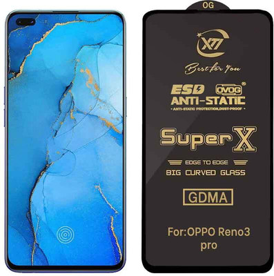GDMA Edge To Edge Tempered Glass for OPPO Reno3 Pro(Pack of 1)