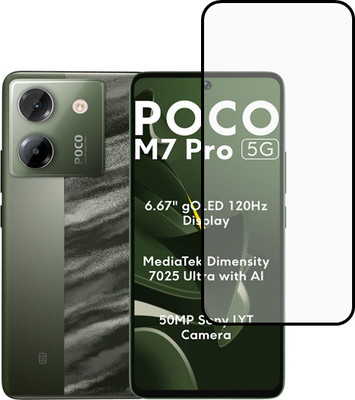 VISHRN Edge To Edge Tempered Glass for POCO C75 5G, Poco C75 5G, Poco C75(Pack of 1)