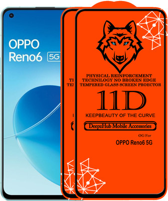 CRodible Edge To Edge Tempered Glass for OPPO Reno6 5G(Pack of 2)