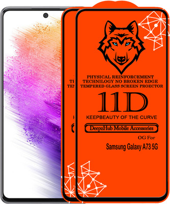 DeepzHub Edge To Edge Tempered Glass for Samsung A73 5G(Pack of 2)