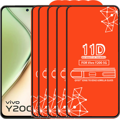 Qyist Edge To Edge Tempered Glass for Vivo Y200 5G(Pack of 5)
