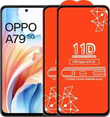 Qyist Edge To Edge Tempered Glass for Oppo A79 5G(Pack of 2)