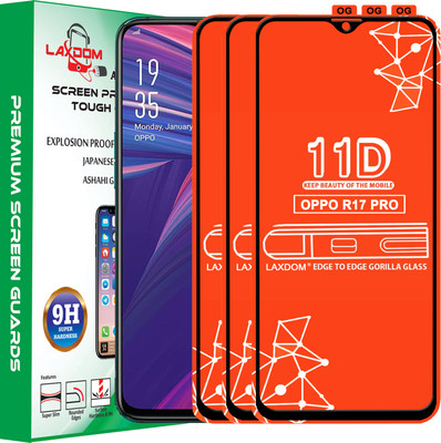 Laxdom Edge To Edge Tempered Glass for OPPO R17 PRO(Pack of 3)