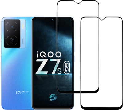 KARTRAY Edge To Edge Tempered Glass for iQOO Z7s 5G(Pack of 2)