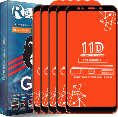 Roxel Edge To Edge Tempered Glass for Mi Redmi Note 5(Pack of 5)