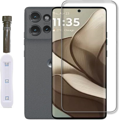 O2MG Edge To Edge Tempered Glass for Motorola Edge 50, Moto Edge 50(Pack of 1)