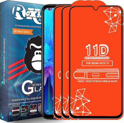 Roxel Edge To Edge Tempered Glass for Redmi Note 7S(Pack of 3)