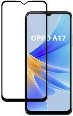 DSCASE Edge To Edge Tempered Glass for OPPO A17, OPPO A17K(Pack of 1)