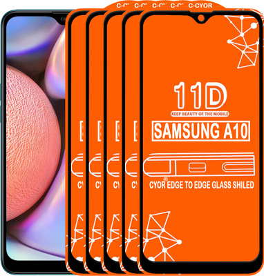 CYOR Edge To Edge Tempered Glass for SAMSUNG A10(Pack of 5)