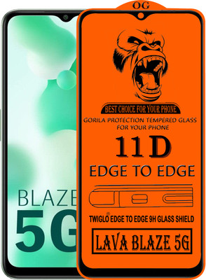 TWIGLO Edge To Edge Tempered Glass for LAVA BLAZE 5G(Pack of 1)