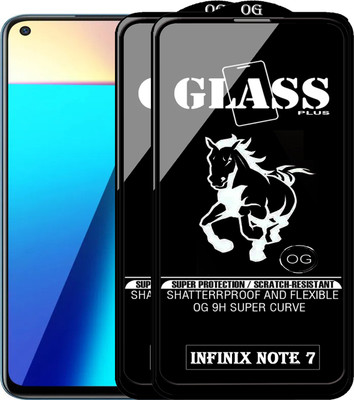 PFOAM Edge To Edge Tempered Glass for INFINIX NOTE 7(Pack of 2)