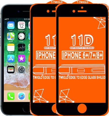 TWIGLO Edge To Edge Tempered Glass for Apple iPhone 8 Plus(Pack of 2)