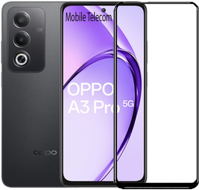 S-Softline Edge To Edge Tempered Glass for Oppo A3 Pro 5G, Full Screen Coverage (Except Edges) and Easy Installation Kit(Pack of 1)