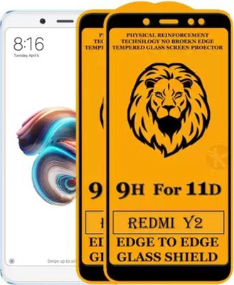 1DOLLAR Edge To Edge Tempered Glass for Mi Redmi Y2(Pack of 2)