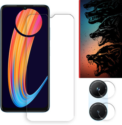 ARBAN Edge To Edge Tempered Glass for Infinix Hot 30i 4G Tempered Screen Protector | Anti-Scratch | Edge to Edge Full Coverage | 9H Hardness ( 1 FRONT SCREEN GUARD + 1 CAMERA LENS PROTECTOR + 1 FREE BACK EMBOSSED SKIN061 )(Pack of 1)