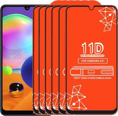 Qyist Edge To Edge Tempered Glass for Samsung Galaxy A31(Pack of 6)